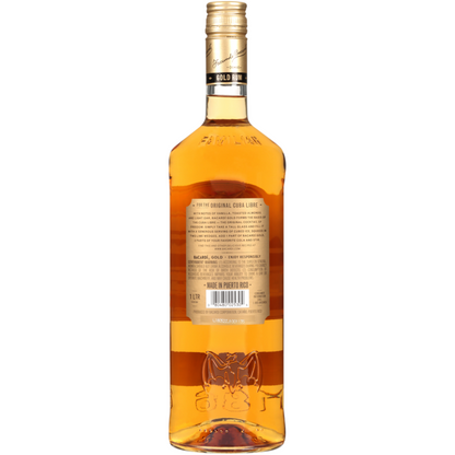 Bacardi Gold Rum 80 - 1.0L - Back