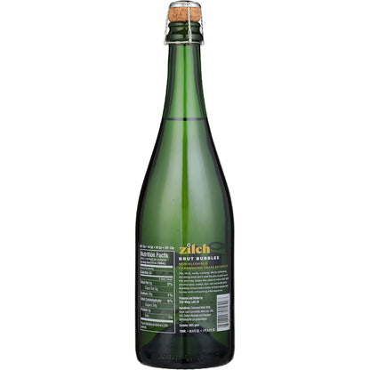 Zilch Sparkling White California Non Alcoholic - 750ML - Back