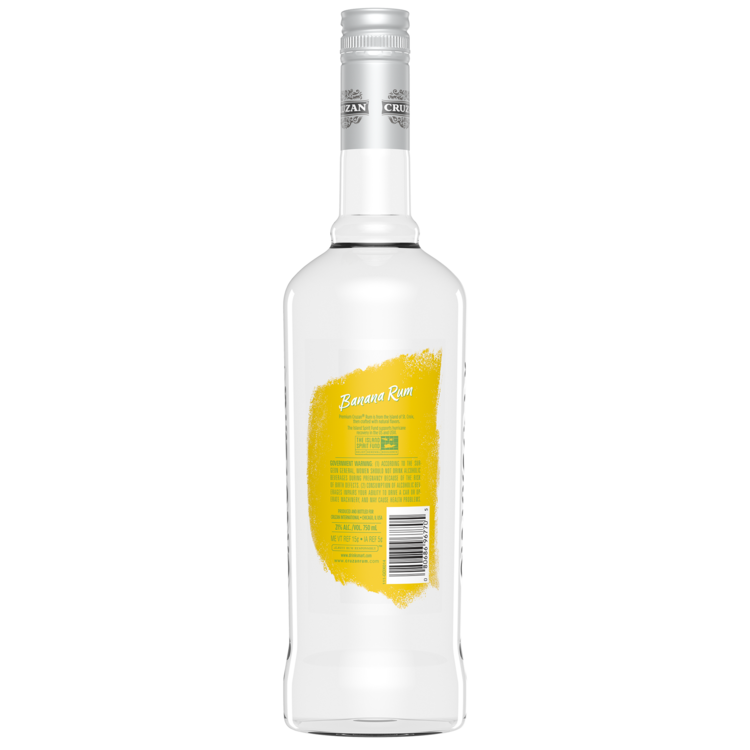 Cruzan Banana Flavored Rum 42 - 750ML - Back