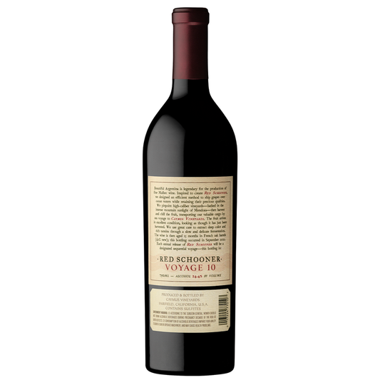 Red Schooner Malbec Red Wine Of The World Voyage 12 Argentina - 750ML - Back