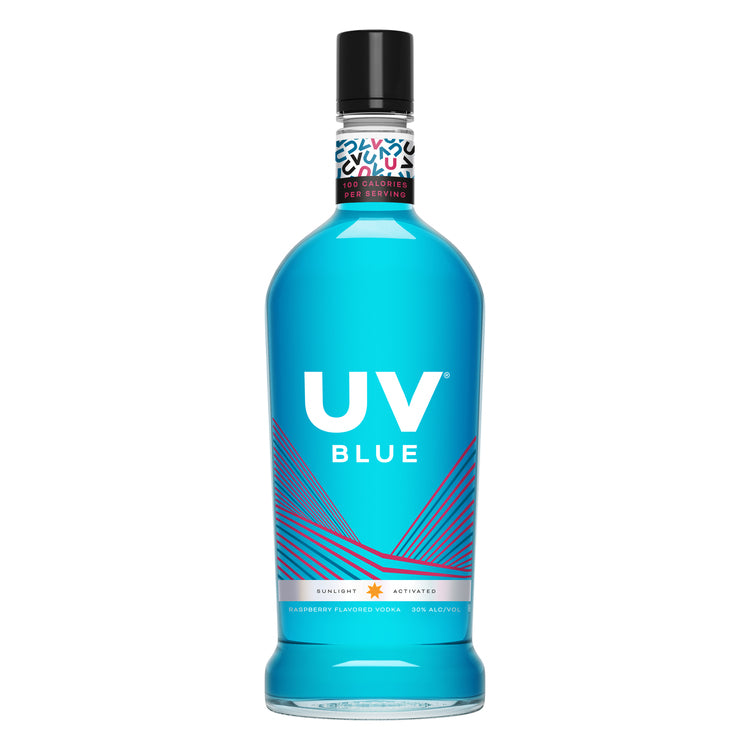 Uv Blue Raspberry Flavored Vodka 60 - 1.75L - Front