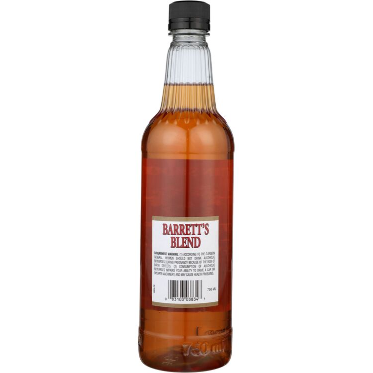 Barrett's Blended American Whiskey 80 - 750ML - Back