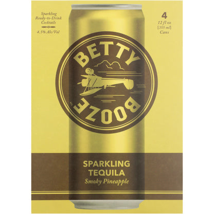 Betty Booze Sparkling Tequila Smoky Pineapple Cocktail - 355ML - Front Label