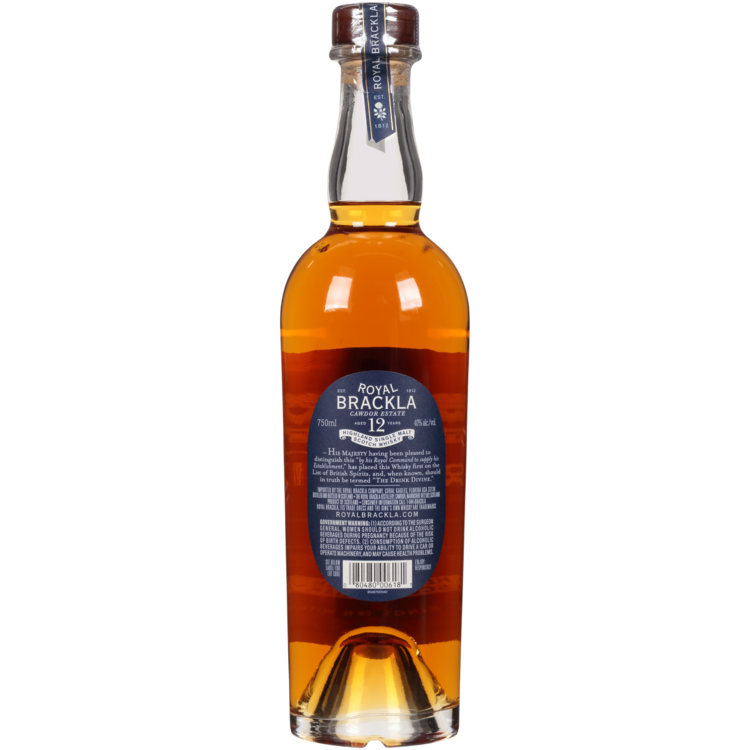 Royal Brackla Single Malt Scotch Sherry Cask Finish Oloroso 12 Yr 92 - 750ML - Back