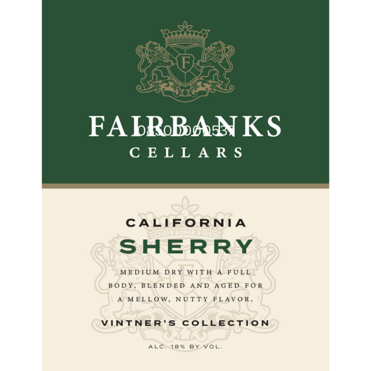 Fairbanks Sherry California - 750ML - Front Label