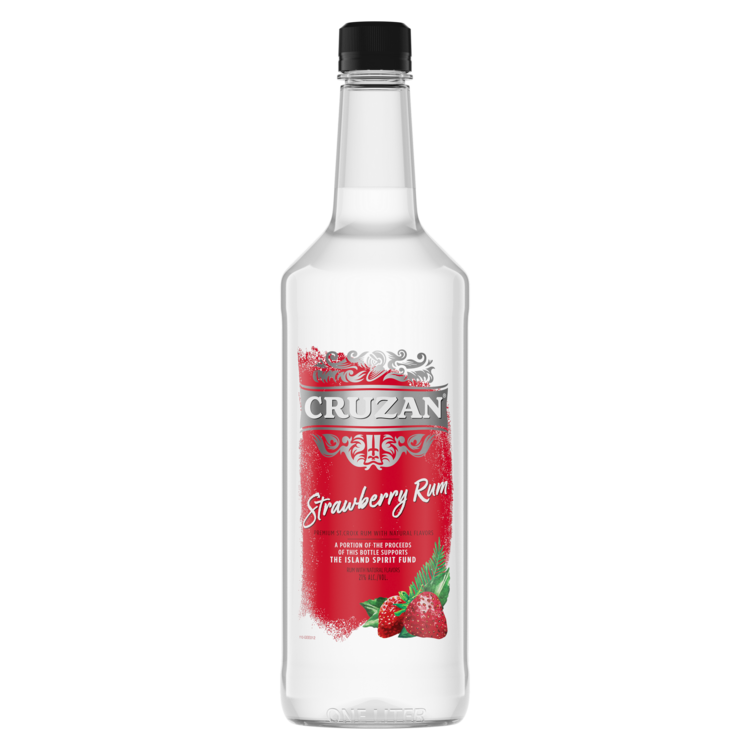 Cruzan Strawberry Flavored Rum 42 - 1.0L - Front