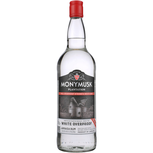 Monymusk Overproof Rum White Overproof 126 - 1.0L - Front