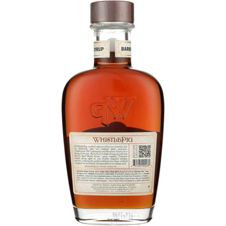 Whistlepig Maple Syrup - 375ML - Back