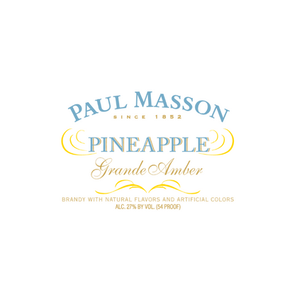 Paul Masson Pineapple Flavored Brandy Grande Amber 54 - 750ML - Front Label