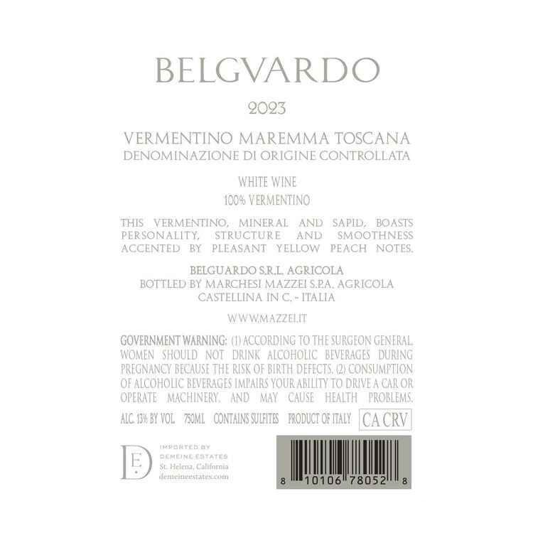 Belguardo Vermentino Maremma Toscana 2023 - 750ML