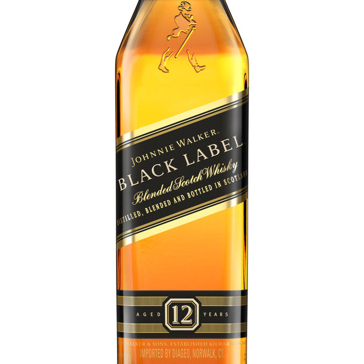 Johnnie Walker Blended Scotch Black Label 12 Yr 80 - 50ML - Front Label