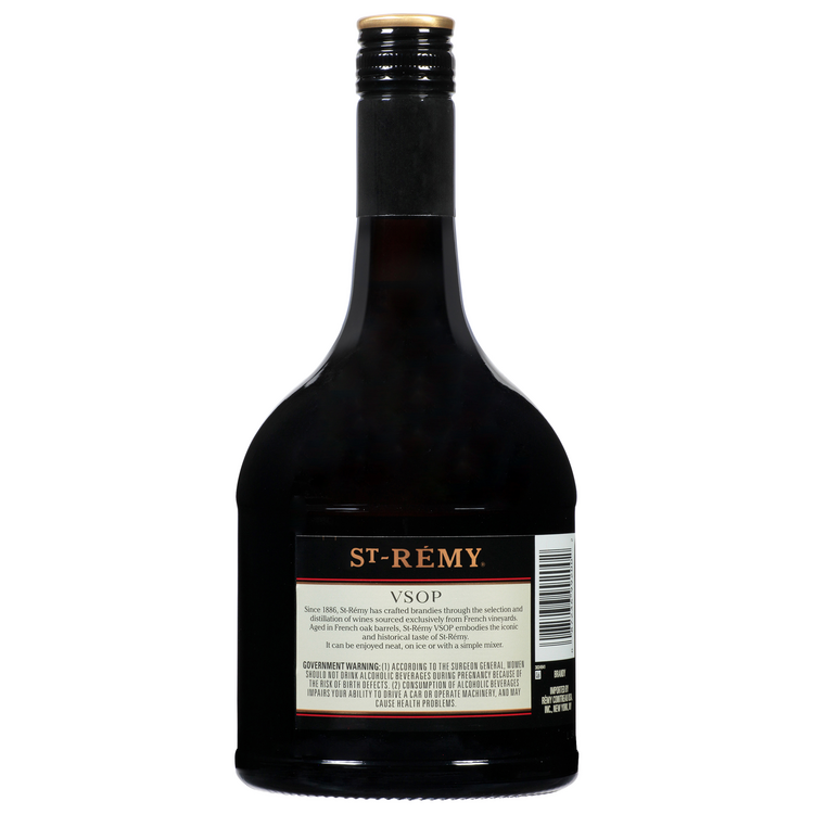 St. Remy Brandy Vsop 80 - 750ML - Back