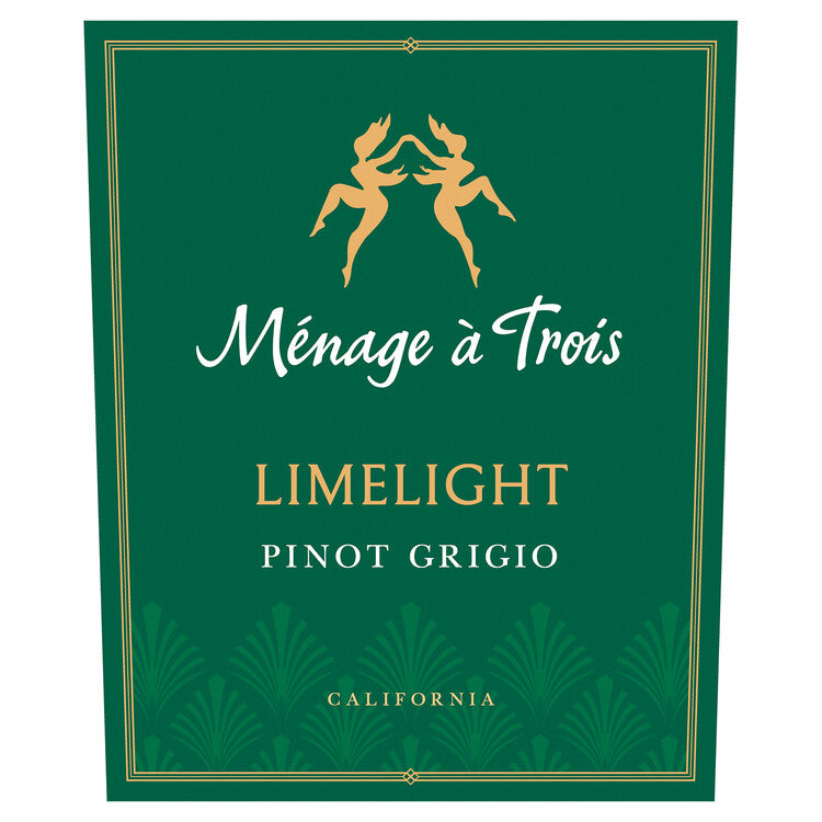 Menage A Trois Pinot Grigio Limelight California - 750ML - Front Label