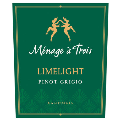 Menage A Trois Pinot Grigio Limelight California - 750ML - Front Label