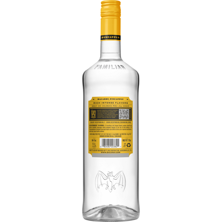 Bacardi Pineapple Flavored Rum 70 - 1.0L