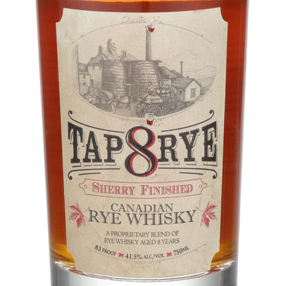 Tap 8 Canadian Rye Whisky Sherry Finished 8 Yr 83 - 750ML - Front Label