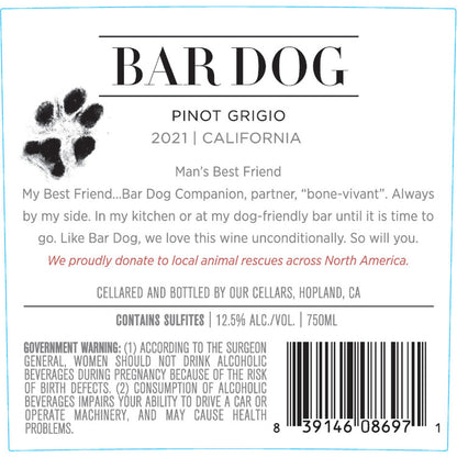 Bar Dog Pinot Grigio California 2022 - 750ML