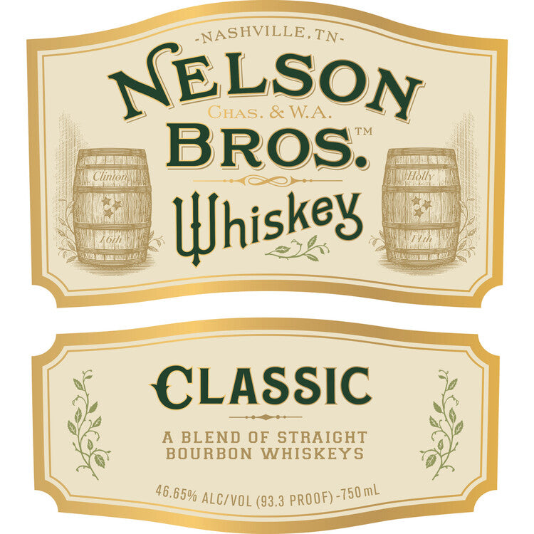 Nelson Bros Blended Bourbon Classic 93.3 - 750ML - Front Label