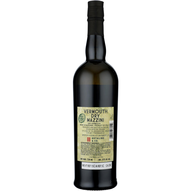 Mazzini Vermouth Dry - 750ML - Back