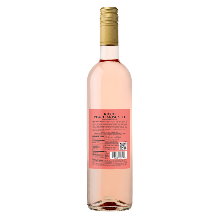 Ricco Peach Moscato - 750ML - Back