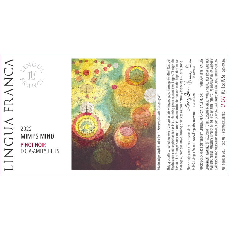 Lingua Franca Pinot Noir Mimi'S Mind Eola Amity Hills 2022 - 750ML