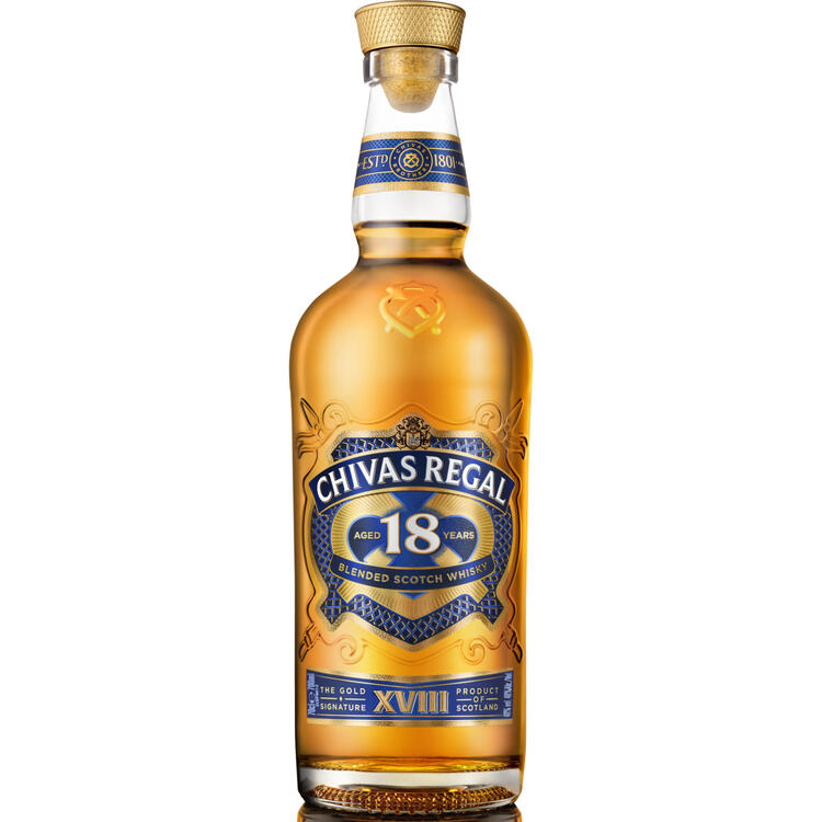 Chivas Regal Blended Scotch Gold Signature 18 Yr 80 - 750ML - Front