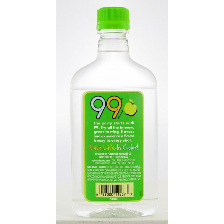99 Brand Apple Schnapps 99 - 375ML - Back