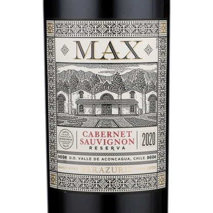 Errazuriz Cabernet Sauvignon Max Reserva Aconcagua Valley 2020 - 750ML - Front Label