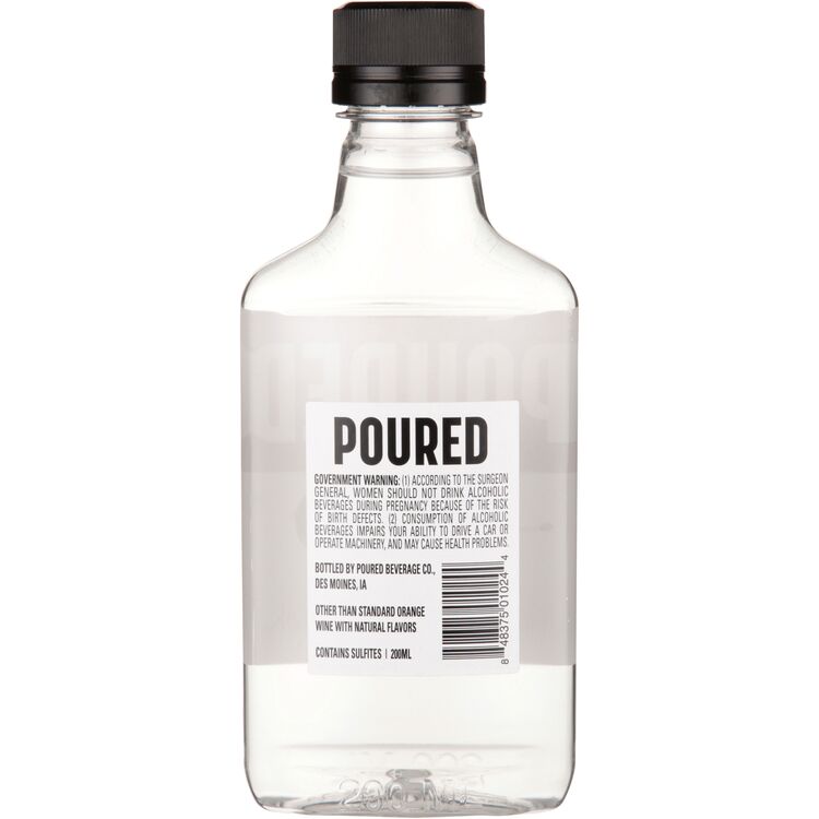 Poured Cherry Flavored Wine - 200ML - Back