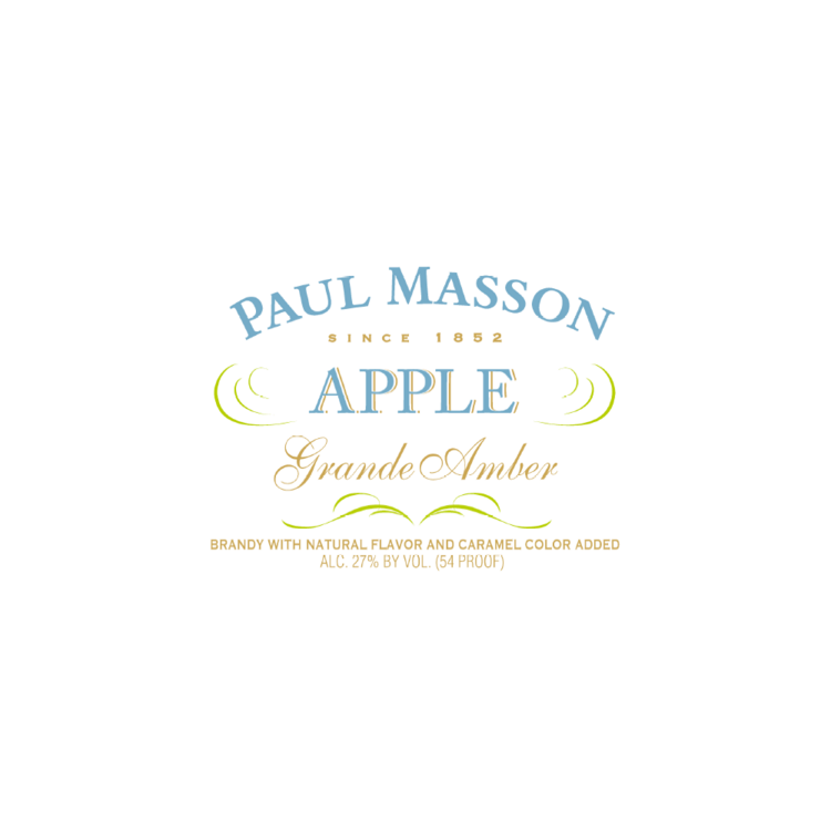 Paul Masson Apple Flavored Brandy Grande Amber 54 - 375ML - Front Label