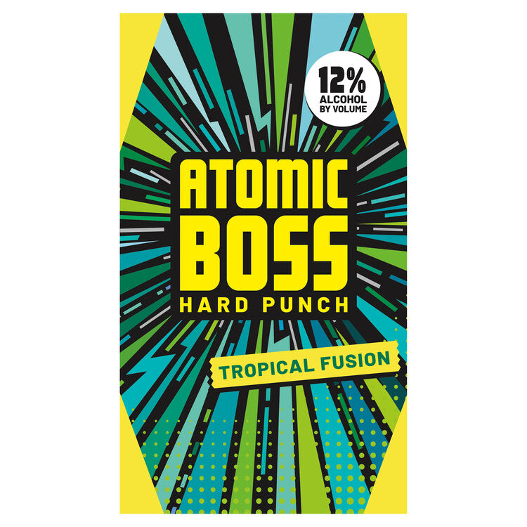 Atomic Boss Hard Punch Tropical Fusion Wine Based Cocktail - 500ML - Front Label