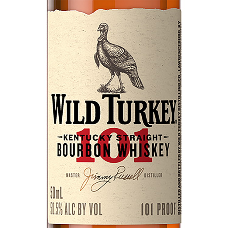 Wild Turkey Straight Bourbon 101 - 50ML - Front Label