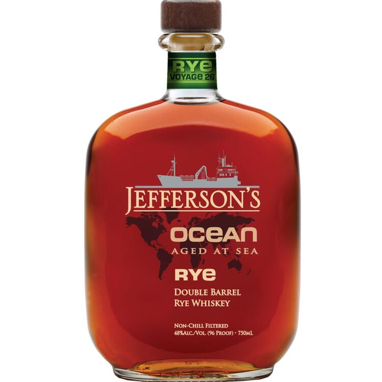 Jefferson's Straight Rye Whiskey Ocean Aged At Sea Double Barrel 96 - 750ML - Front