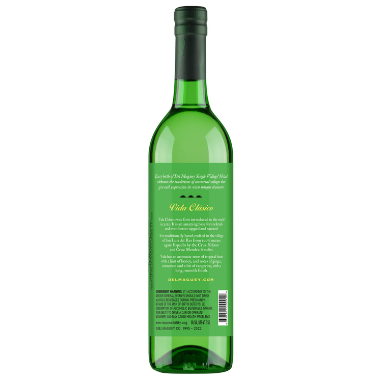 Del Maguey Mezcal Vida 84 - 750ML - Back