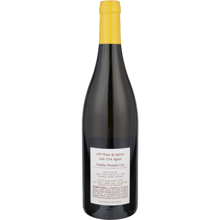 Dominique & Romain Collet Chablis Mont De Milieu Premier Cru Recolte 2 - 750ML - Back