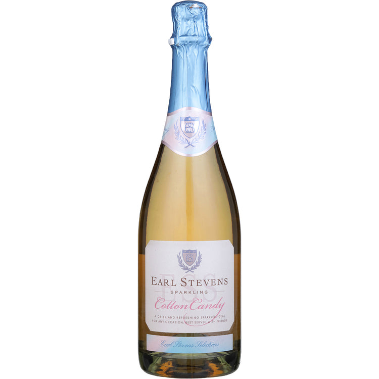 Earl Stevens Sparkling Cotton Candy Flavored Wine - 750ML - Front