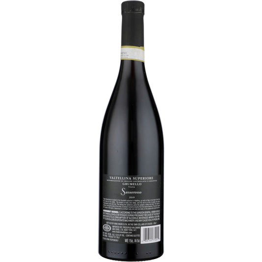Nino Negri Valtellina Superiore Grumello Sassorosso 2020 - 750ML - Back