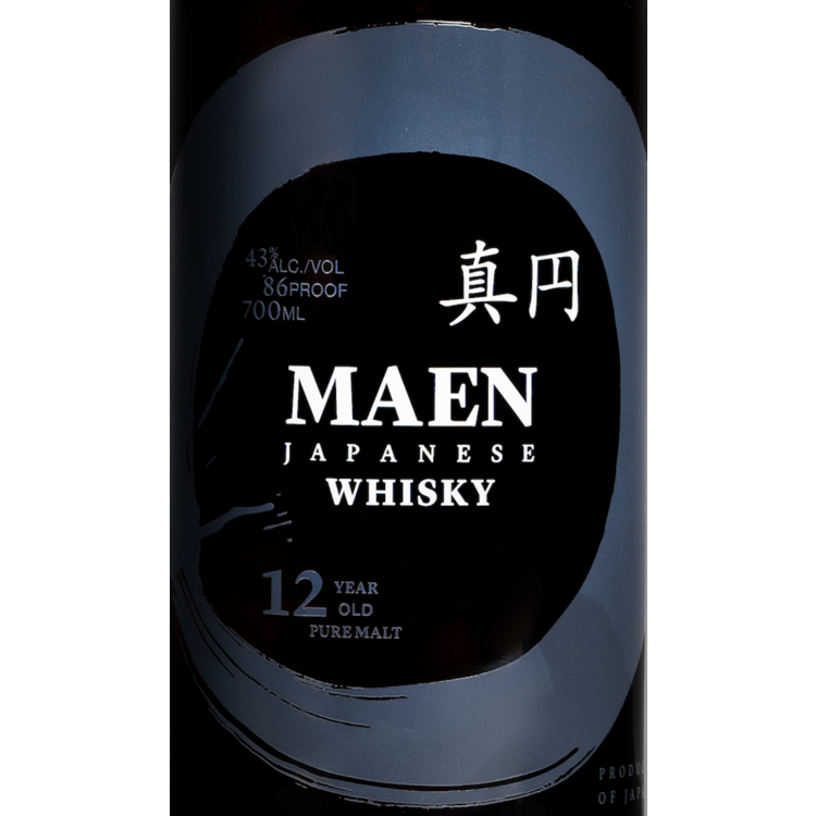 Maen Japanese Whiskey12 Yr 86 - 700ML - Front Label