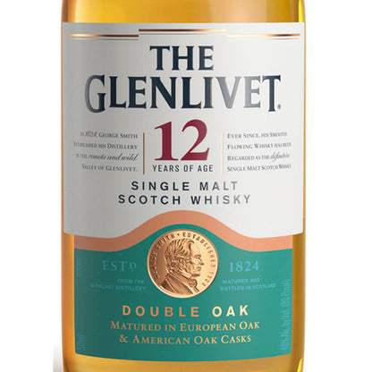 The Glenlivet Single Malt Scotch 12 Yr 80 - 50ML - Front Label