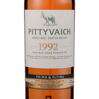 Pittyvaich Single Malt Scotch Natural Cask Strength 1992 Prima Ultima - 700ML