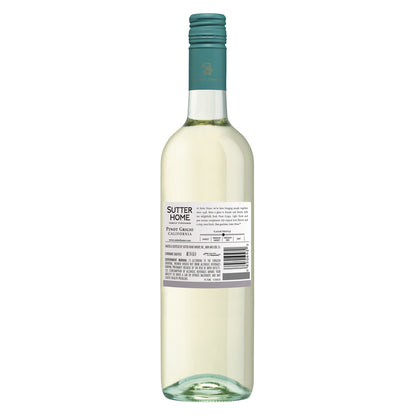 Sutter Home Pinot Grigio California - 750ML - Back