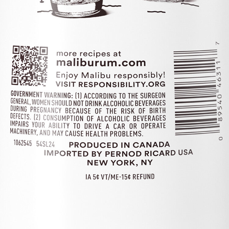 Malibu Pineapple Flavored Rum 42 - 1.0L