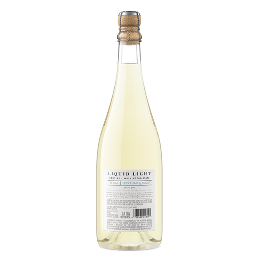 Liquid Light Sparkling Wine Brut Washington - 750ML - Back