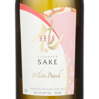 Hana White Peach Flavored Sake - 750ML - Front Label