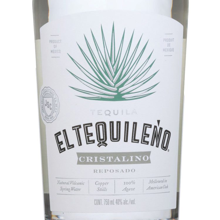 El Tequileno Tequila Reposado Cristalino 80 - 750ML - Front Label