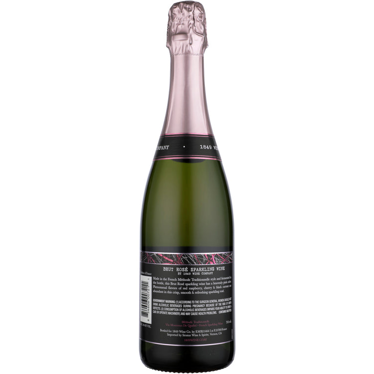 1849 Wine Company Brut Rose France - 750ML - Back
