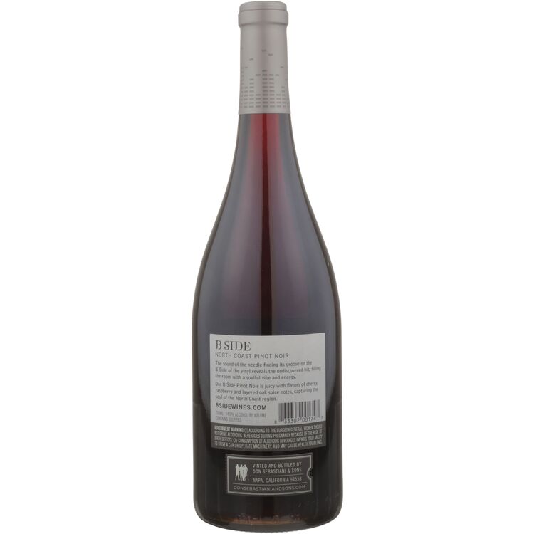 B Side Pinot Noir North Coast 2018 - 750ML - Back