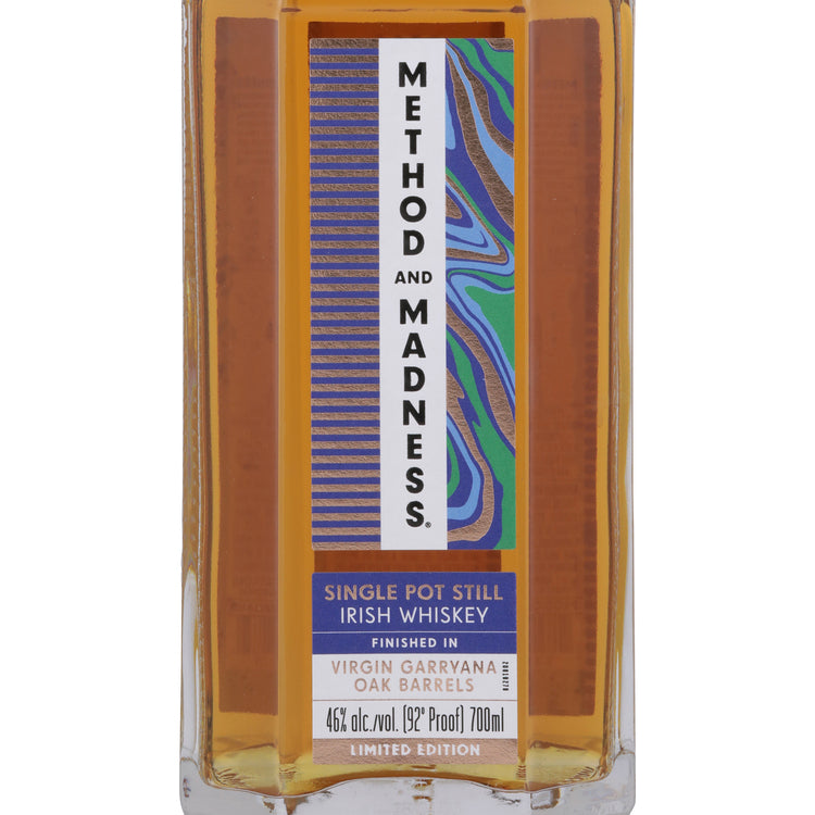 Method And Madness Single Pot Still Irish Whiskey Virgin Garryana Oak - 700ML