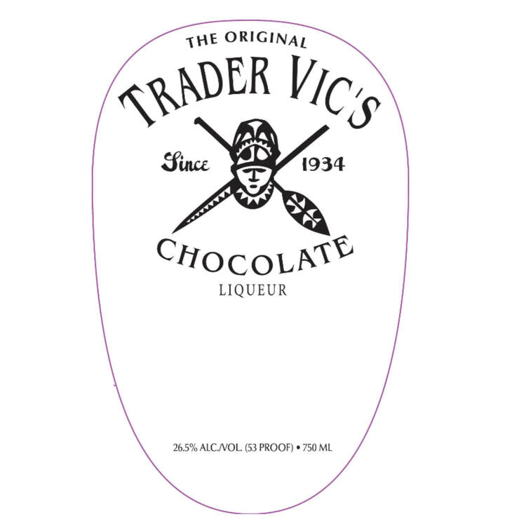 Trader Vic's Chocolate Liqueur 30 - 750ML - Front Label