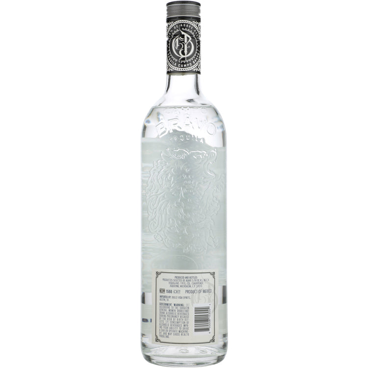 Campo Bravo Tequila Plata 80 - 750ML - Back